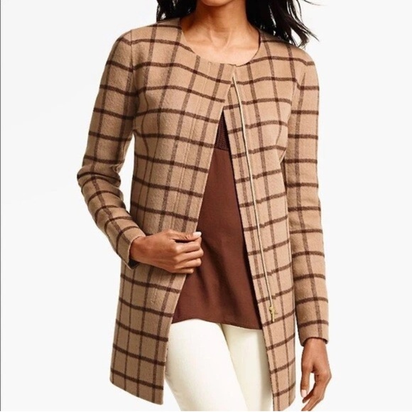 Talbots Women's Wool Blend Double Faced Topper Coat - Picture 1 of 5